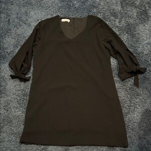 Elegant Black V-Neck Dress